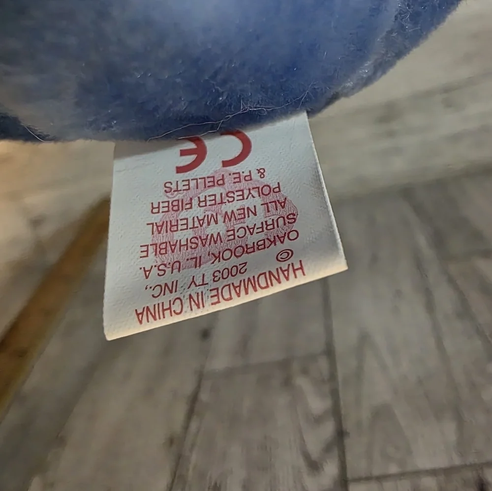 Ty Peace Bear Plush in Blue
